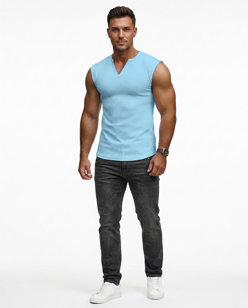 Talbos Closet - Camin | Waffle-Knit Sleeveless Top Men