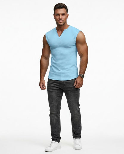 Talbos Closet - Camin | Waffle-Knit Sleeveless Top Men