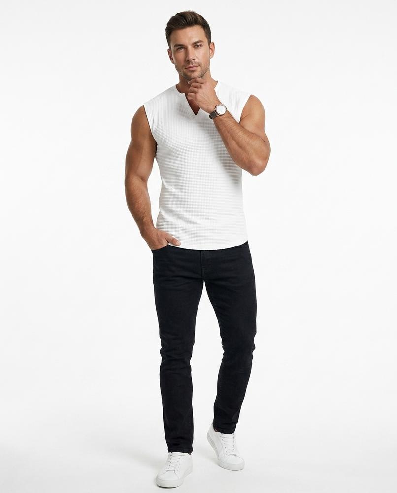 Talbos Closet - Camin | Waffle-Knit Sleeveless Top Men