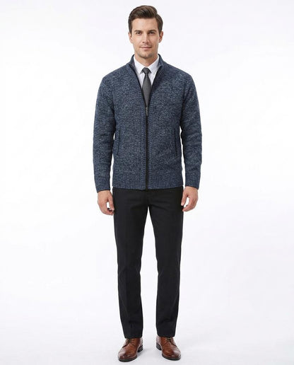 Talbos Closet - Rimir | Zip-Up Structured-Knit Knit Cardigan Men