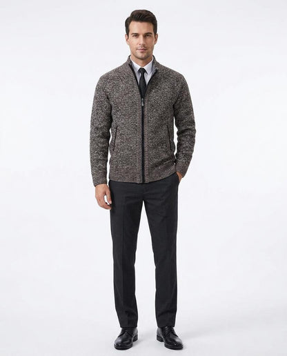 Talbos Closet - Rimir | Zip-Up Structured-Knit Knit Cardigan Men