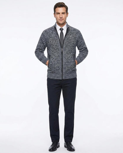 Talbos Closet - Rimir | Zip-Up Structured-Knit Knit Cardigan Men