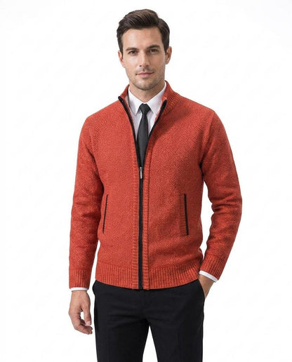 Talbos Closet - Rimir | Zip-Up Structured-Knit Knit Cardigan Men