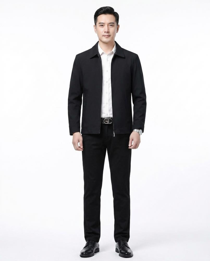 Talbos Closet - Cavin | Zip-Up Collared Jacket Men
