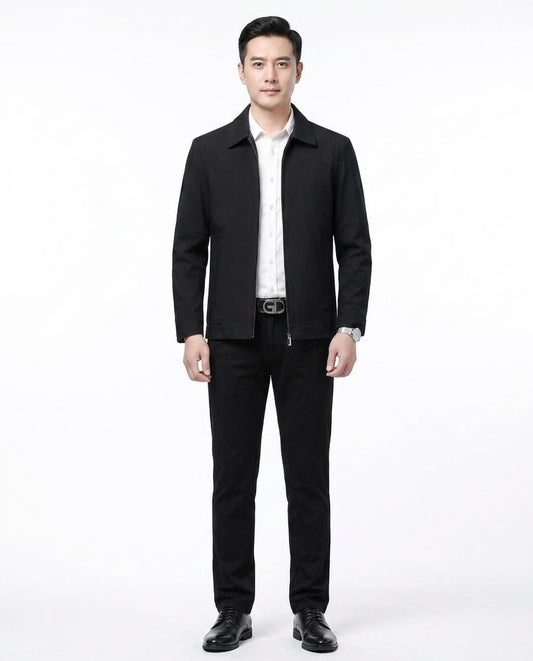 Talbos Closet - Cavin | Zip-Up Collared Jacket Men