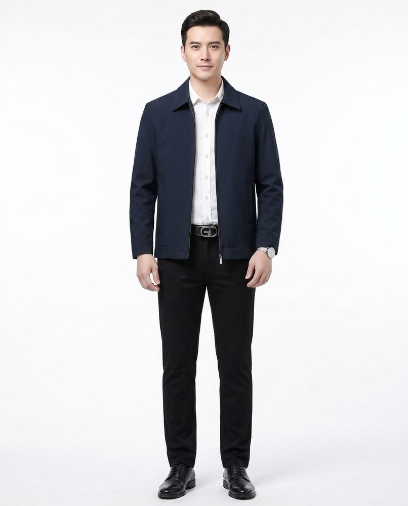 Talbos Closet - Cavin | Zip-Up Collared Jacket Men