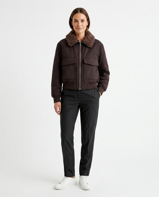 Talbos Closet - Lesan | Padded Shearling-Collar Jacket Women