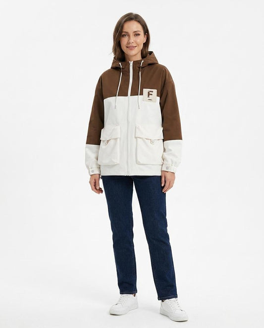 Talbos Closet - Velen | Color-Block Hooded Jacket Women