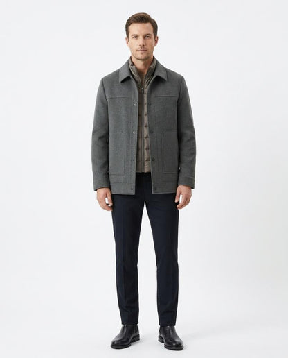 Talbos Closet - Nodar | Woolen Collared Jacket Men