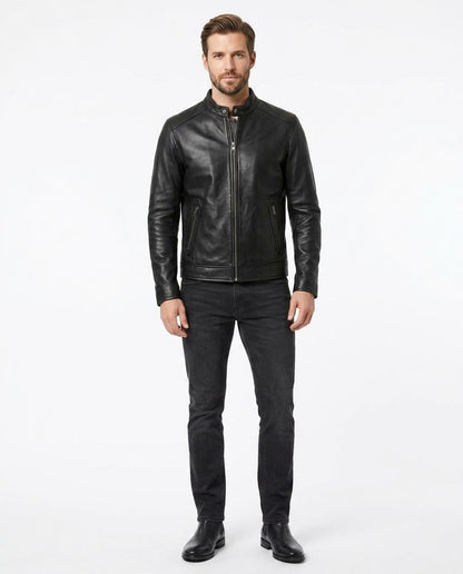 Talbos Closet - Vamar | Quilted-Lined Collared Leather Jacket Women