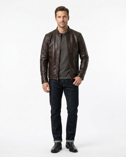 Talbos Closet - Vamar | Quilted-Lined Collared Leather Jacket Women