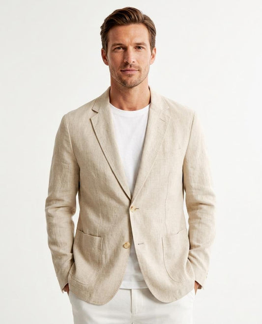 Talbos Closet - Taron | Linen Two-Button Blazer Men