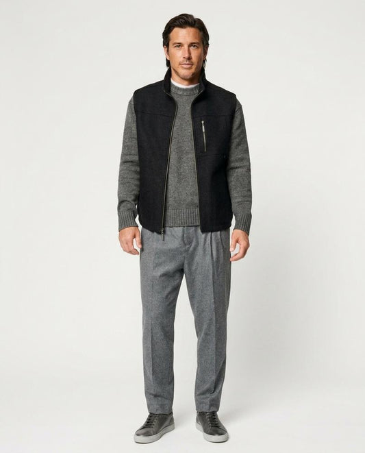 Talbos Closet - Velev | Zip-Up Structured Vest Men