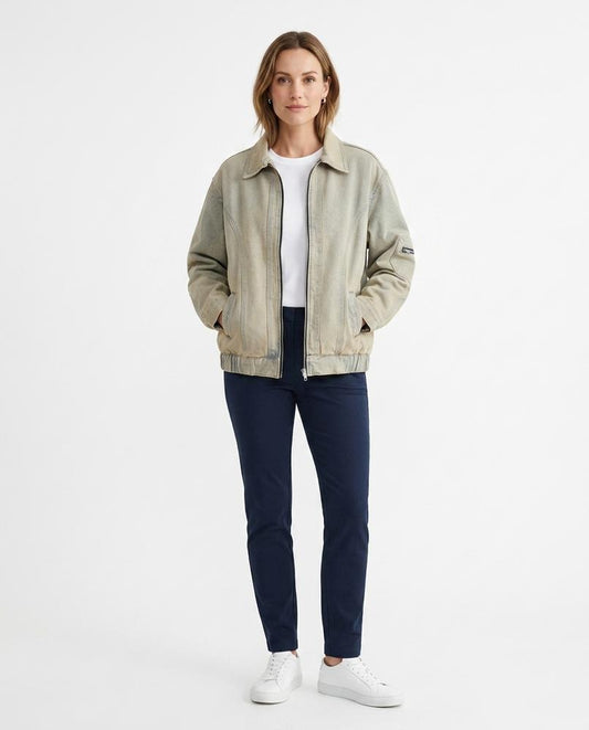 Talbos Closet - Rotir | Washed-Out Zip-Up Jacket Women