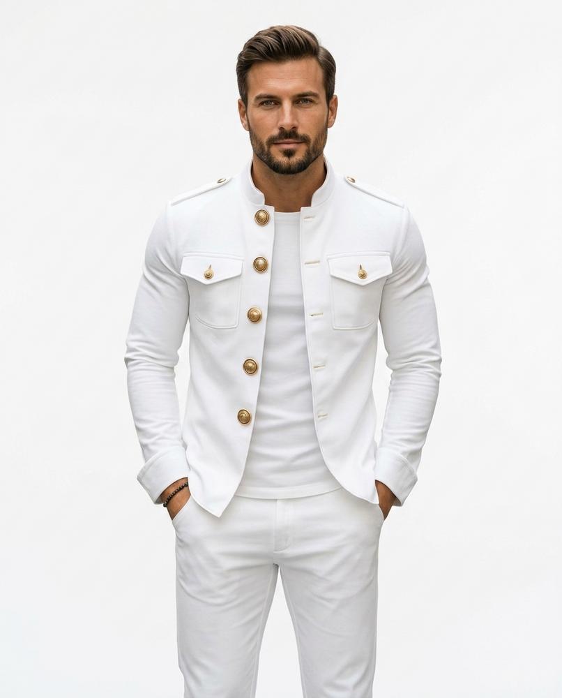 Talbos Closet - Marel | Stand-Up Collar Slim Fit Jacket Men