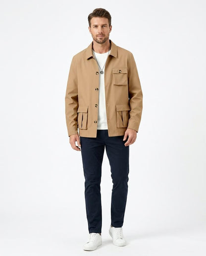 Talbos Closet - Loken | Multi-Pocket Button-Front Jacket Men
