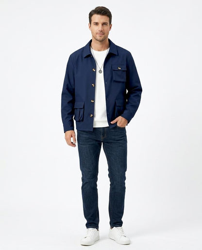 Talbos Closet - Loken | Multi-Pocket Button-Front Jacket Men