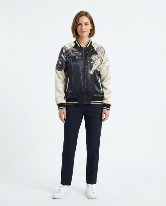 Talbos Closet - Ridan | Embroidered Two-Tone Jacket Women