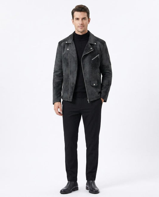Talbos Closet - Rorev | Asymmetrical Sueded Jacket Men