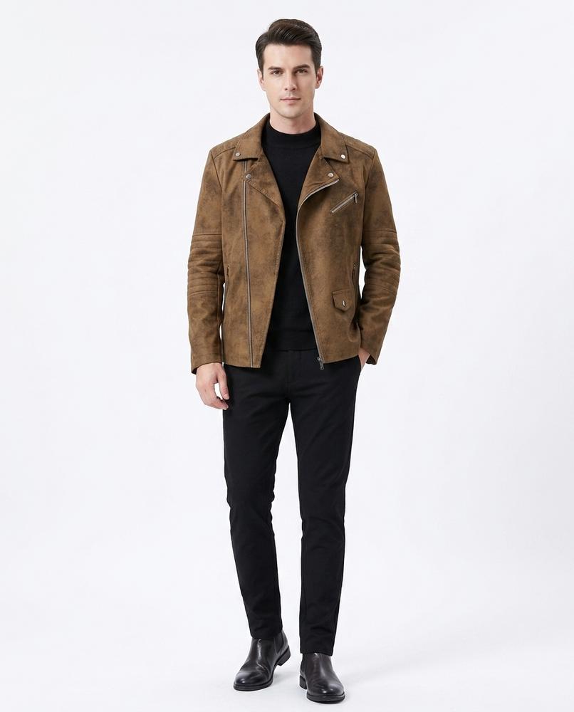 Talbos Closet - Rorev | Asymmetrical Sueded Jacket Men