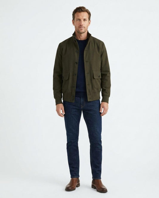 Talbos Closet - Saren | Button-Front Suede-Look Jacket Men