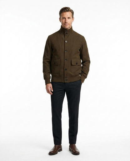 Talbos Closet - Saren | Button-Front Suede-Look Jacket Men