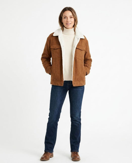 Talbos Closet - Ketal | Sherpa-Lined Corduroy Jacket Women