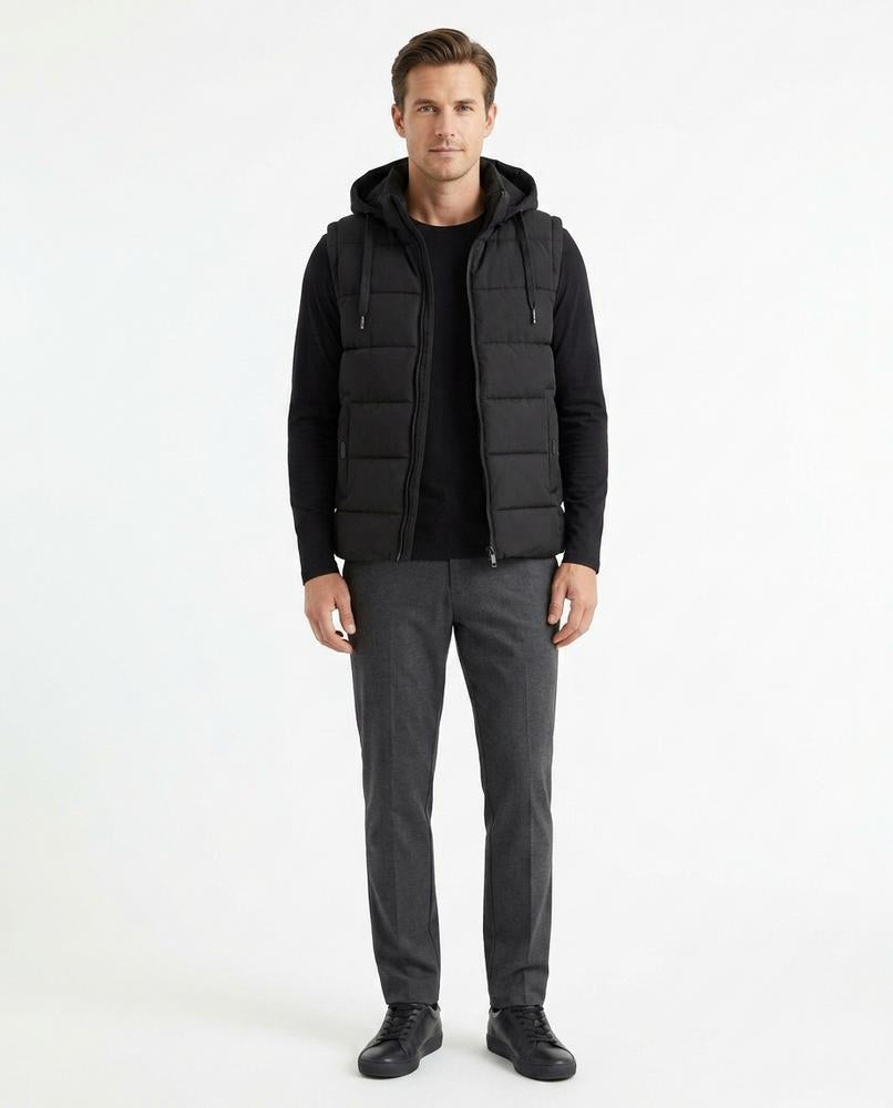 Talbos Closet - Keran | Quilted Hooded Vest Men