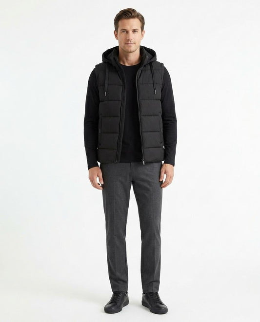 Talbos Closet - Keran | Quilted Hooded Vest Men
