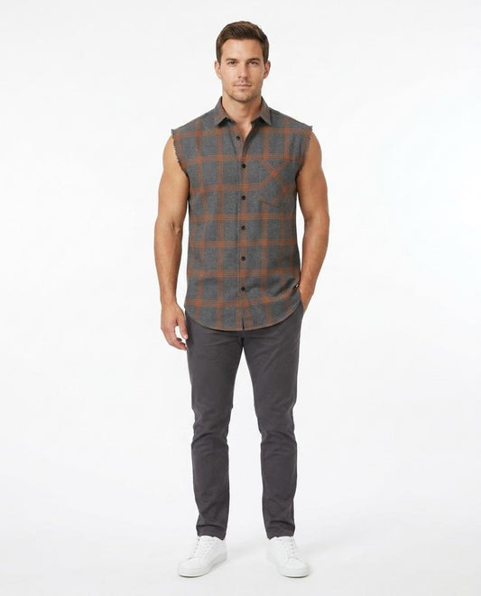 Talbos Closet - Zerel | Sleeveless Plaid Shirt Men