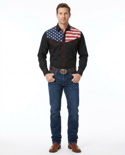 Talbos Closet - Ellar | Embroidered Mandarin Collar Shirt Men