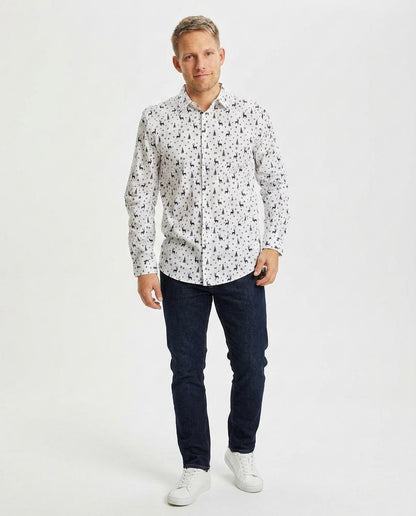 Talbos Closet - Ellar | Embroidered Mandarin Collar Shirt Men
