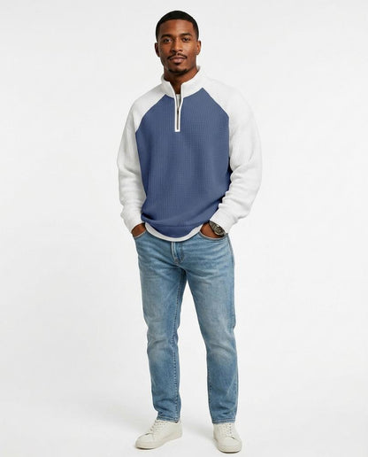 Talbos Closet - Vesan | Color-Block Waffle-Knit Sweater Men