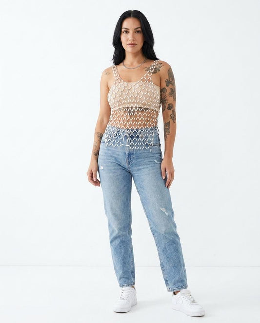 Talbos Closet - Nolor | Beaded Crocheted Top Women