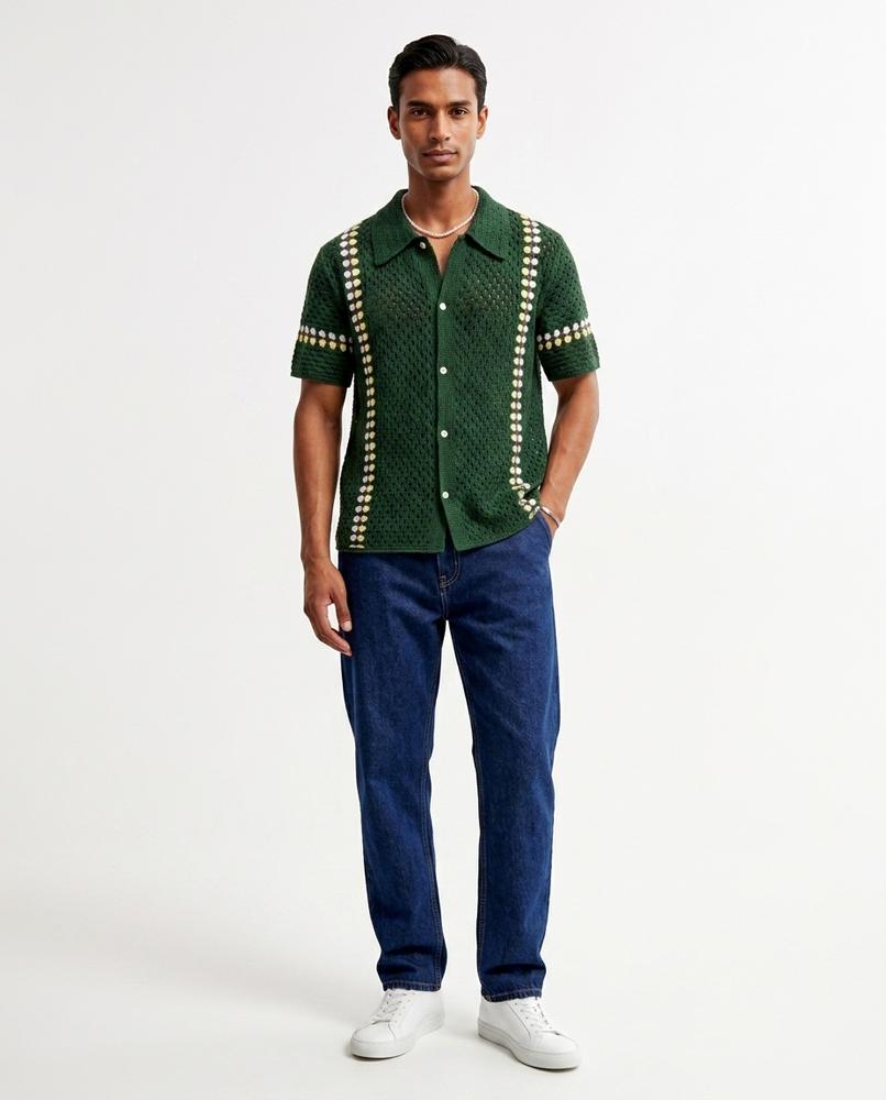 Talbos Closet - Misil | Crocheted Short-Sleeved Shirt Men