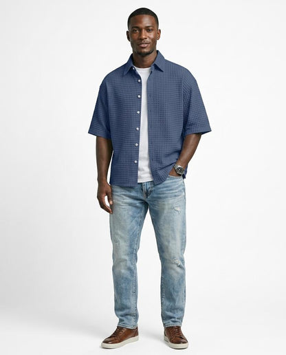 Talbos Closet - Tamar | Waffle-Knit Short-Sleeved Shirt Men