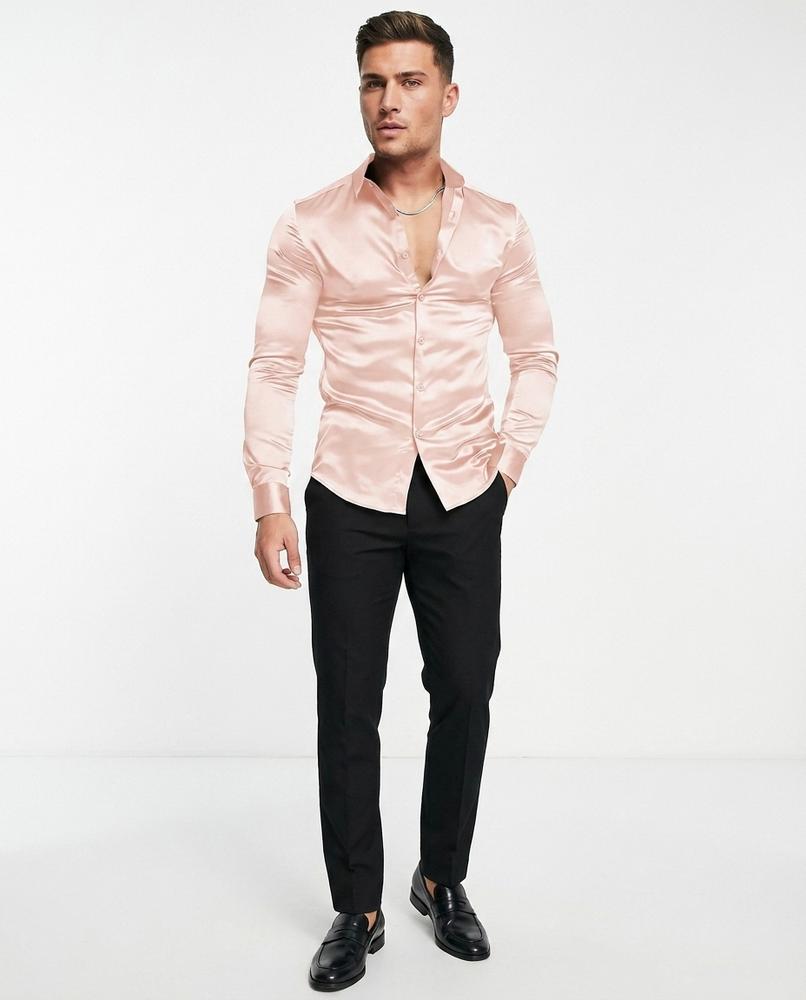 Talbos Closet - Kaver | Satin Slim-Fit Shirt Men