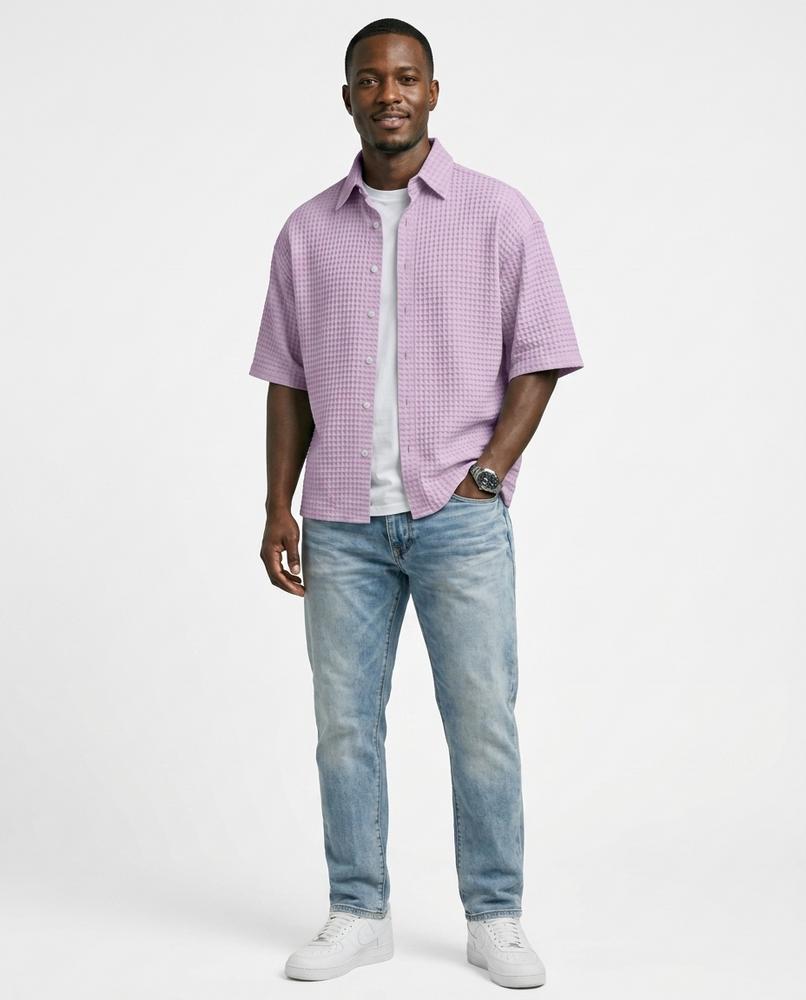 Talbos Closet - Tamar | Waffle-Knit Short-Sleeved Shirt Men