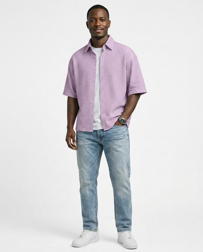 Talbos Closet - Tamar | Waffle-Knit Short-Sleeved Shirt Men