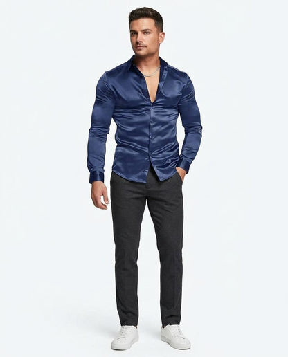Talbos Closet - Kaver | Satin Slim-Fit Shirt Men