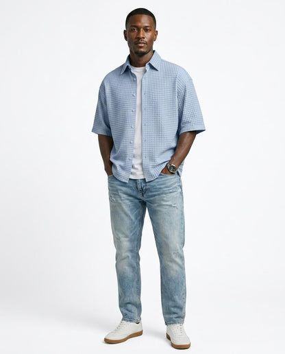 Talbos Closet - Tamar | Waffle-Knit Short-Sleeved Shirt Men
