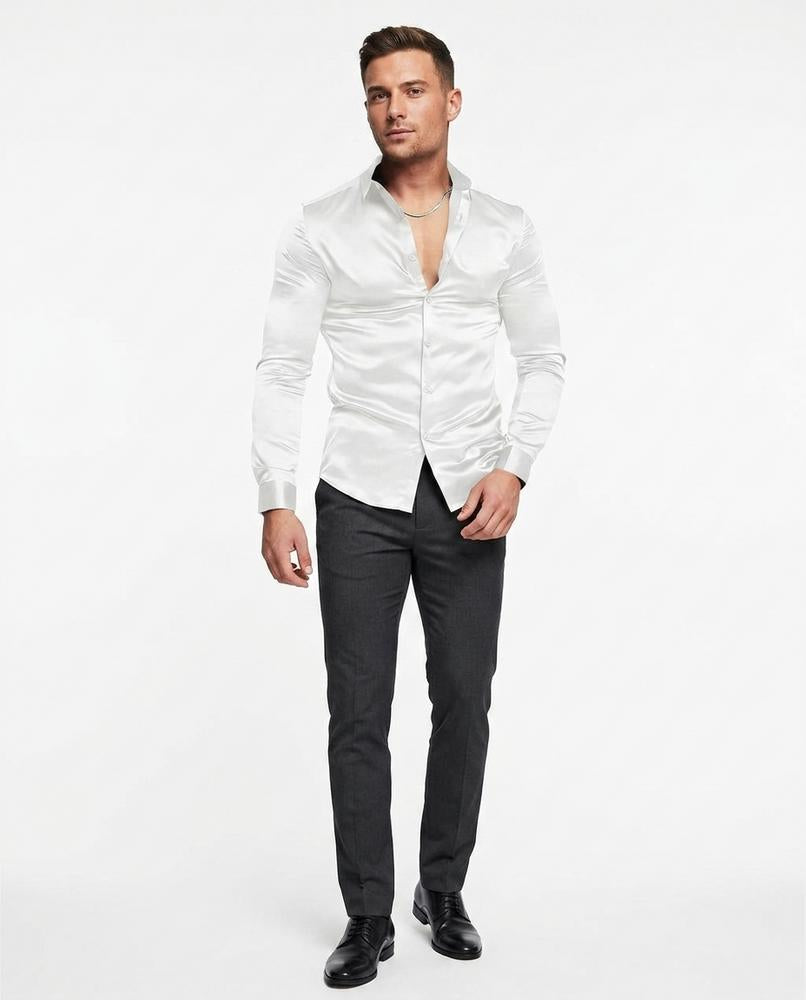 Talbos Closet - Kaver | Satin Slim-Fit Shirt Men