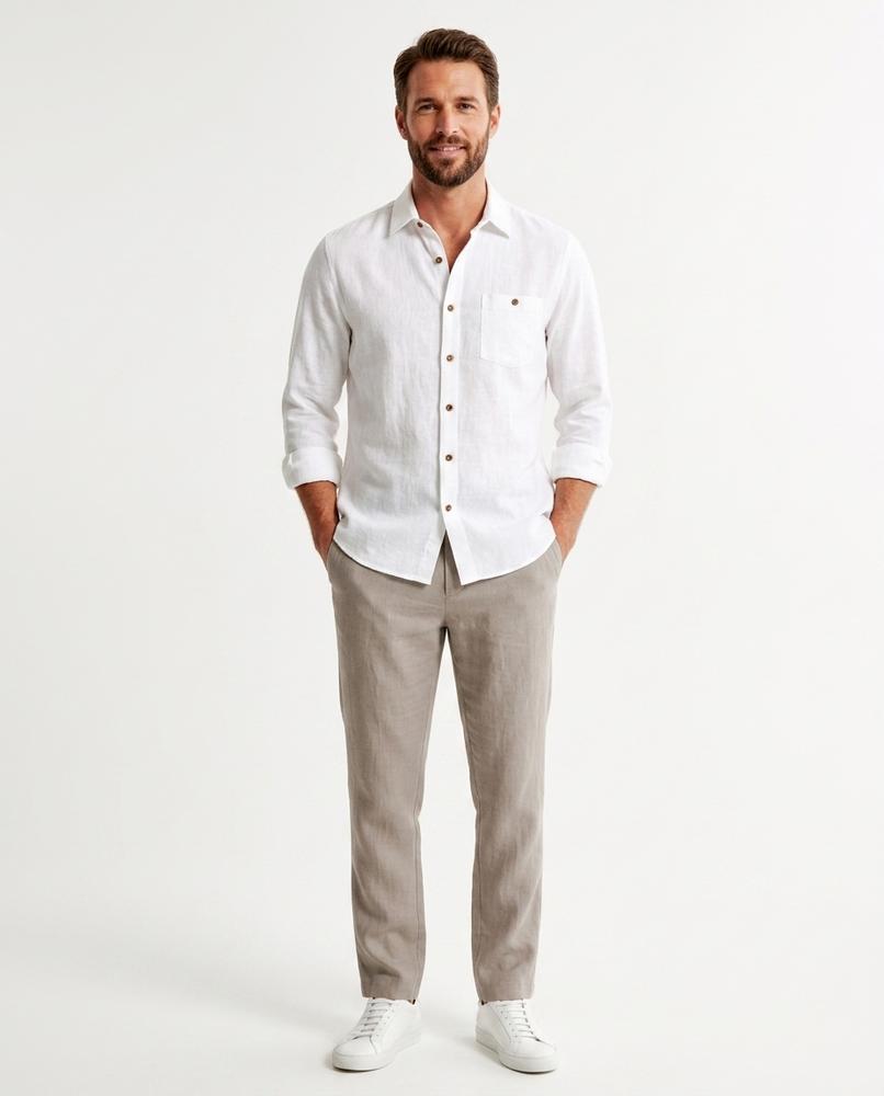 Talbos Closet - Salan | Linen-Blend Long-Sleeved Shirt Men