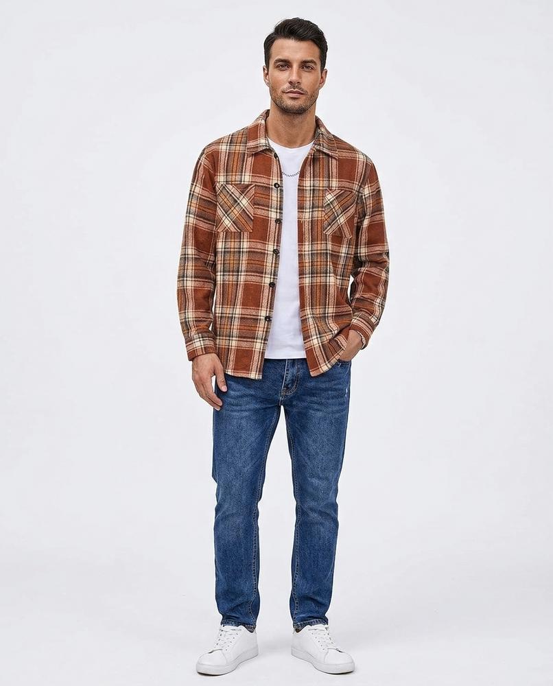 Talbos Closet - Lysen | Plaid Long-Sleeved Shirt Men