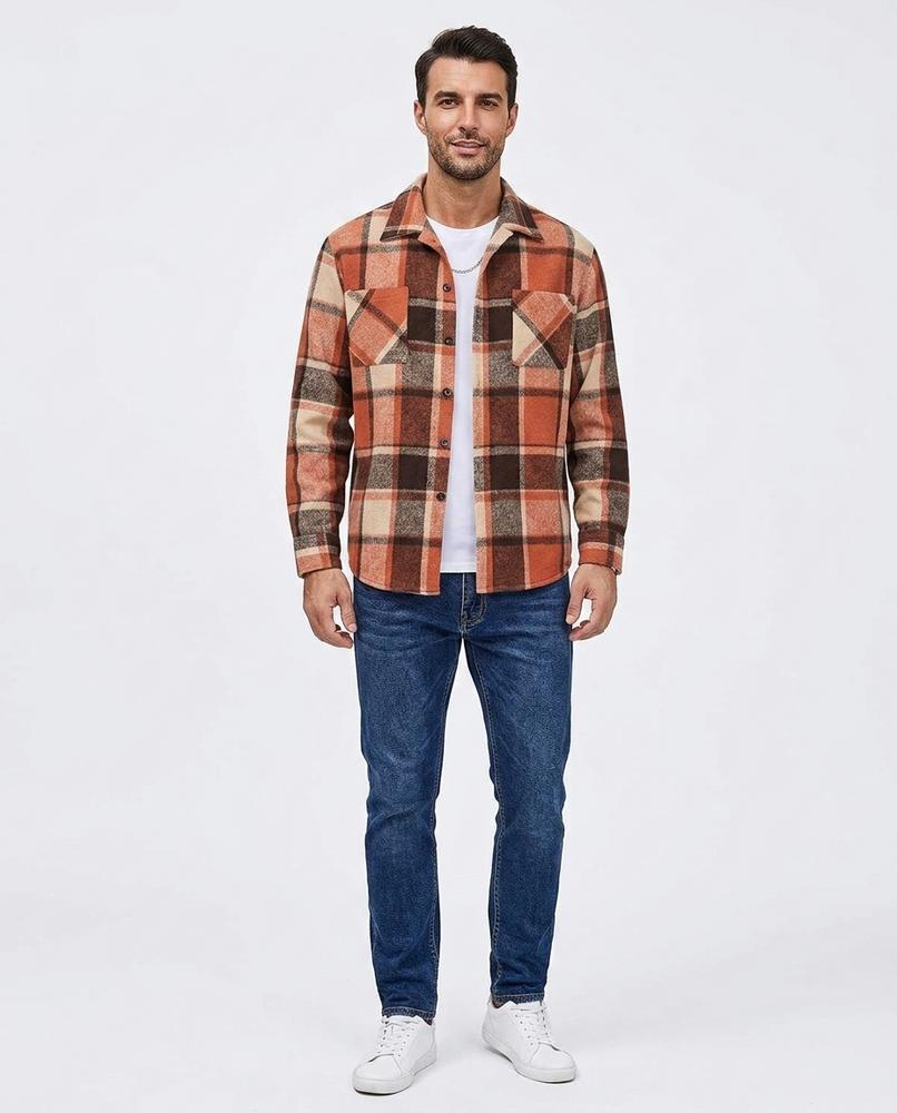 Talbos Closet - Lysen | Plaid Long-Sleeved Shirt Men