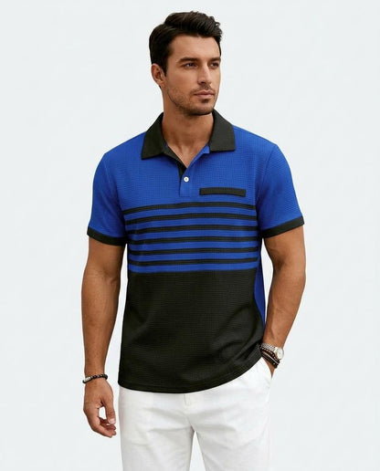 Talbos Closet - Zevan | Textured Color-Block Shirt Men