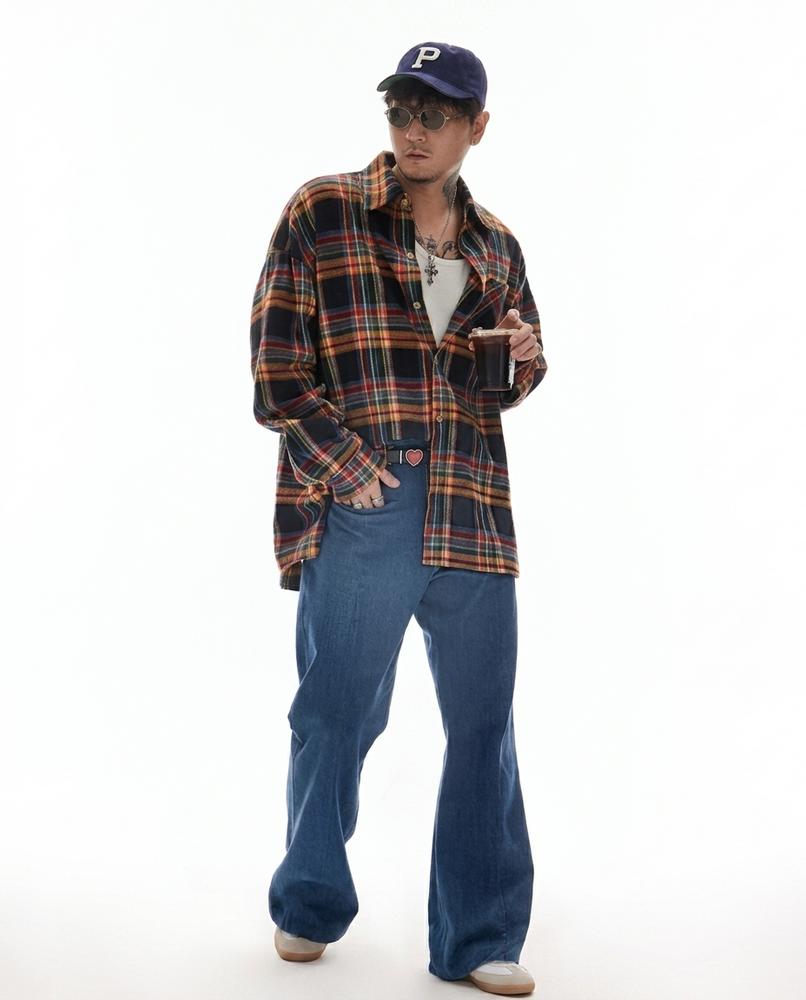 Talbos Closet - Lalin | Plaid Loose-Fit Shirt Men