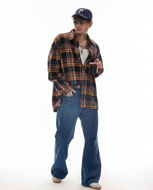 Talbos Closet - Lalin | Plaid Loose-Fit Shirt Men