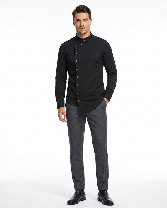 Talbos Closet - Visin | Asymmetrical Stand-Collar Shirt Men