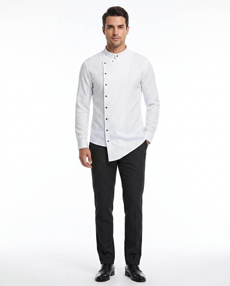 Talbos Closet - Visin | Asymmetrical Stand-Collar Shirt Men